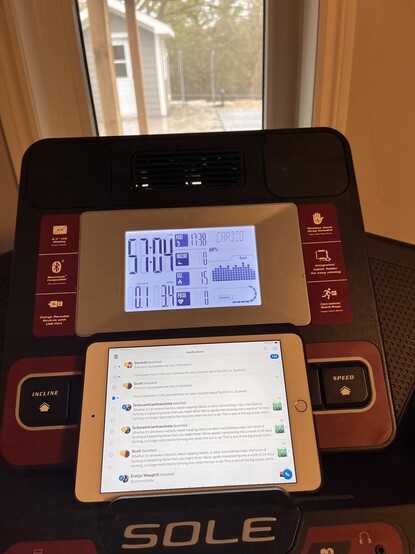 An image of futuristjimcarroll's home gym with 56 minutes on the clock to go