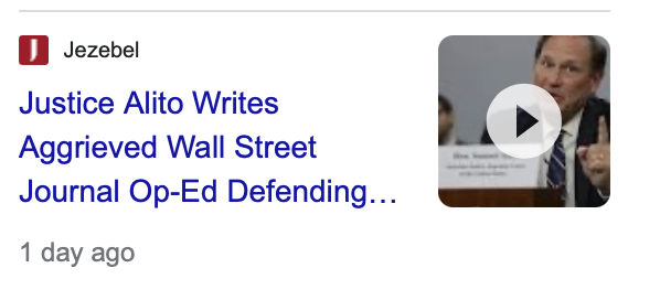 Corrupted Alito defending his corruption in the WSJ