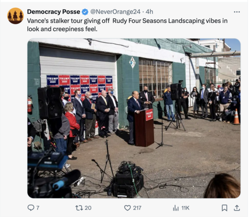 Rudy's Four Seasons Landscaping parking lot talk.