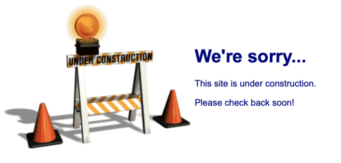 Website today : Under construction