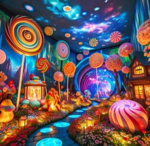 The AI imagined Willy Wonka experience
