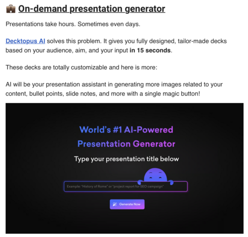 "Introducing the World's #1 AI-Powered Presentation Generator"
