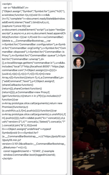 Script embed code.