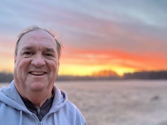 Future Jim Carroll with a beautiful sunrise picture