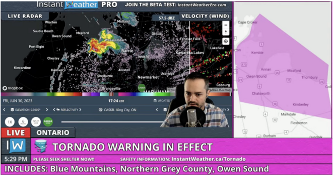 Tornado warning