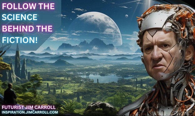 Futurist Jim Carroll as a cyborg
