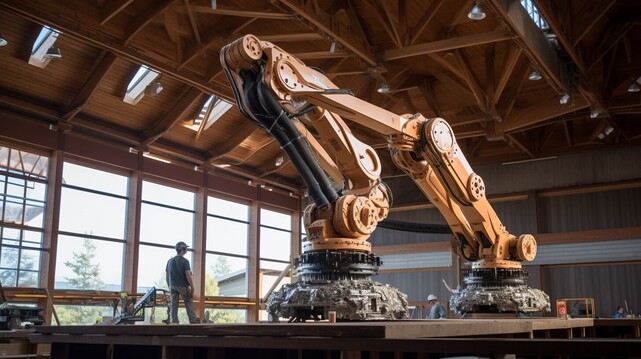 An AI enabled robotic construction crane.