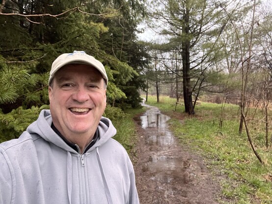 Futuristjimcarroll heading out for a walk in the rain