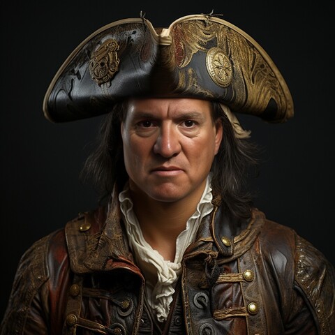 Futurist Jim Carroll as a pirate
